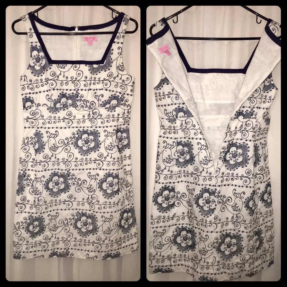 Rare {Lilly Pulitzer} Embroider White Shift size 6